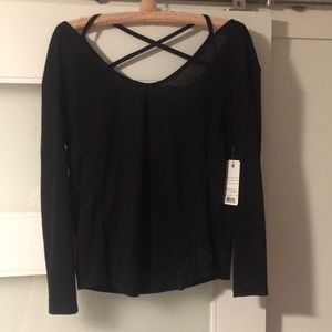 APANA black Yoga Barre Pilates top